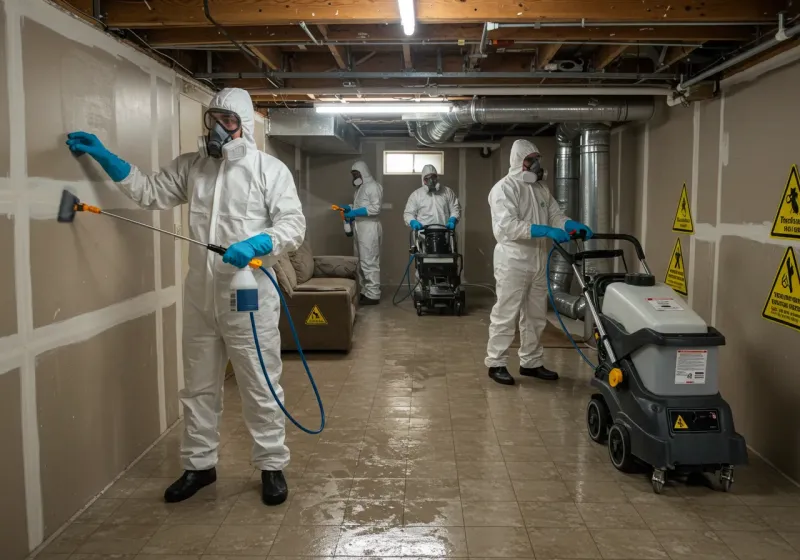 Basement Moisture Removal and Structural Drying process in Kahaluu-Keauhou, HI